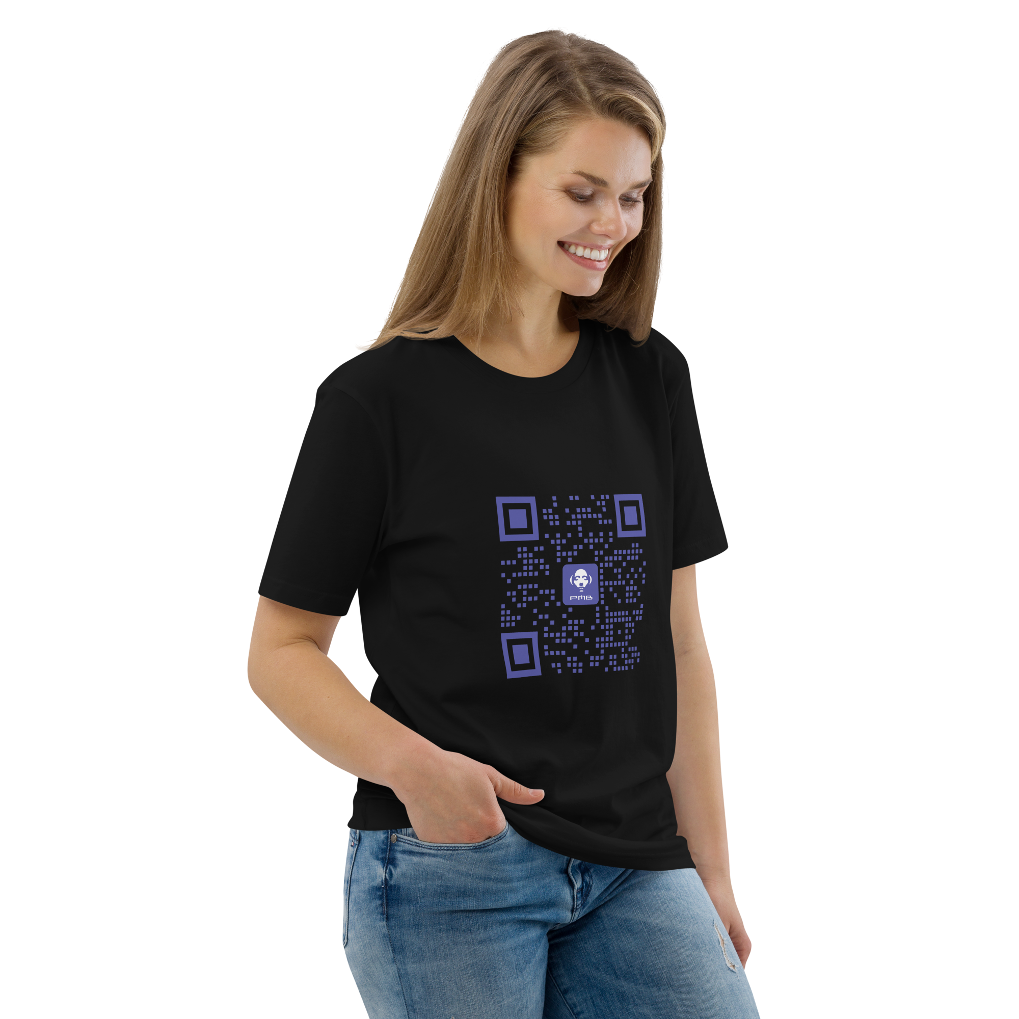 Purple QR Unisex Organic Cotton T-Shirt