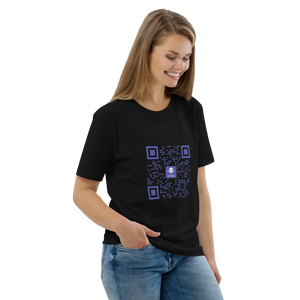 Purple QR Unisex Organic Cotton T-Shirt