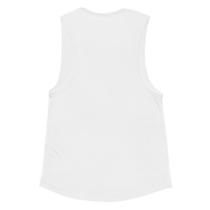 Women's White QR Muscle Tank